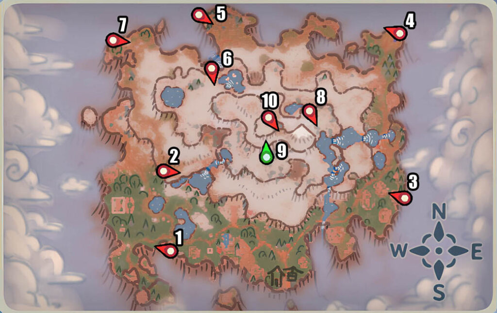 Map1_Locations of the Mountain Offering Crystals