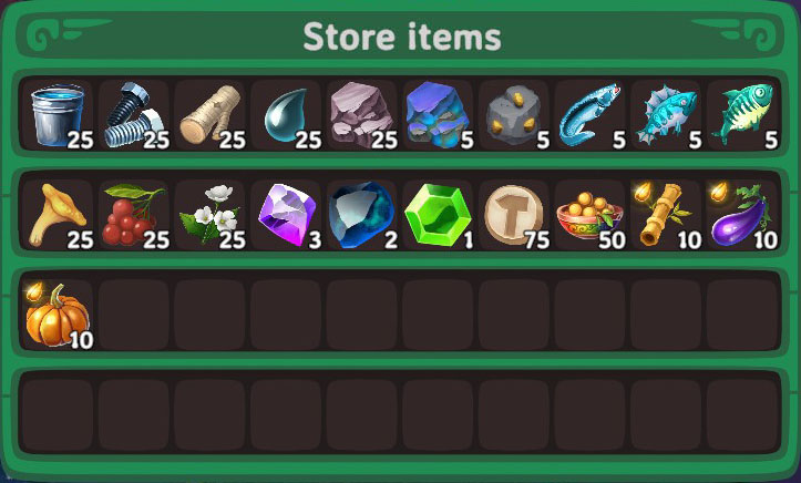 Mountain-Extravaganza Shop-List