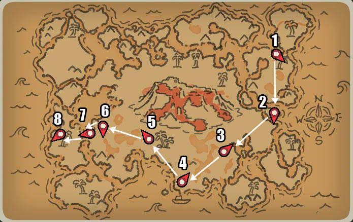 ジャングルのライチョウの地図