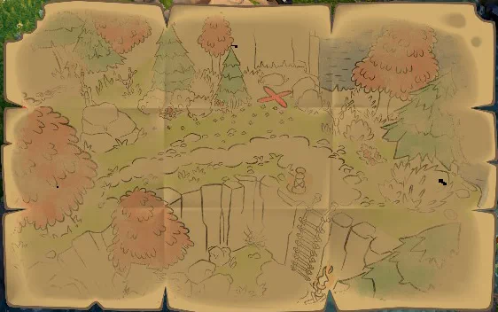 山の宝の地図